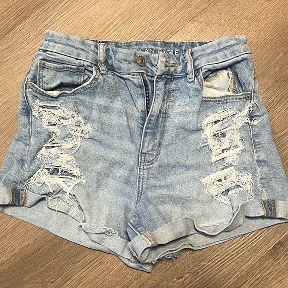 American Eagle Outfitters Pants - American Eagle Outfitters Ripped Light Blue Jean Shorts